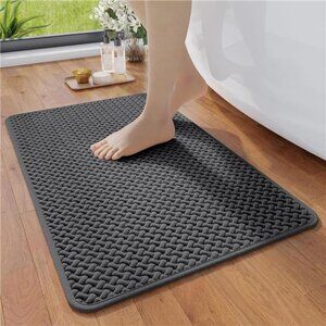 Non Slip Bath Mat Super Absorbent Quick Dry Foam Bathroom Rug Washable 16x24